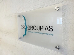 Frosted Acrylic Wall Mounted Sign