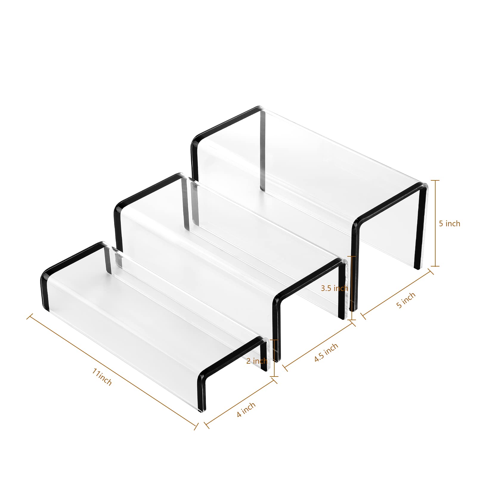 Black Clear Acrylic Heightened Display Stand 