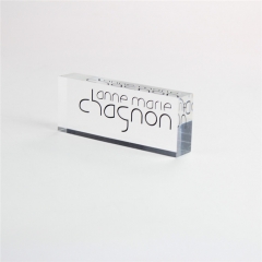 Custom Clear Acrylic Logo Block