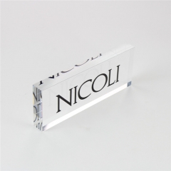 Custom Clear Acrylic Logo Block