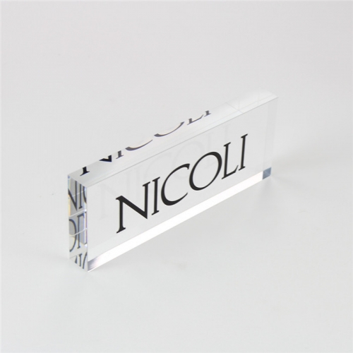 Custom Clear Acrylic Logo Block
