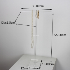 Acrylic T-bar Jewelry Display Stand