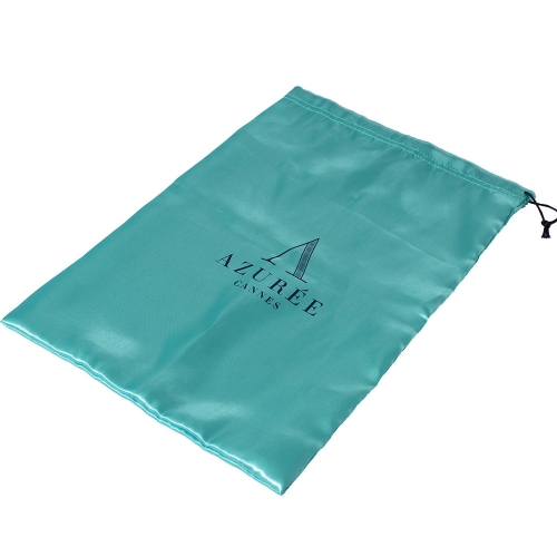 Custom Drawstring Satin Shoe Bag With Logo Printed