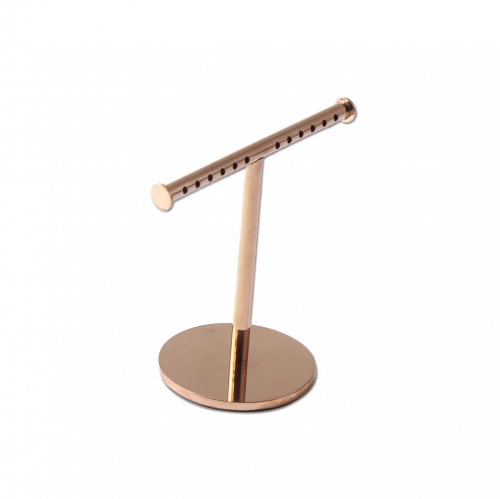 Polished Rose Gold T-Bar Bracelet Stand