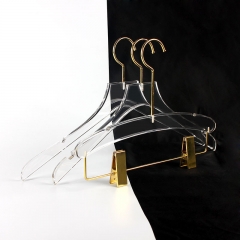 Rose Gold Antique Brass Acrylic Transparent Clothes Hanger