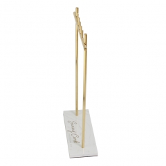 Polished Gold Marble Neck Display Stand