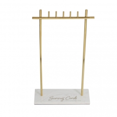 Polished Gold Marble Neck Display Stand