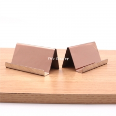 Rose Gold Metal Desktop Business Card Holder