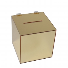 Custom Gold Acrylic Letter Box