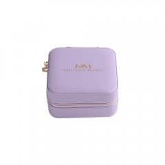 Custom Logo Leather Travel Jewelry Case
