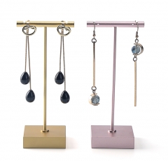 Gold T-Bar Earrings Display Stand