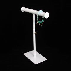 White T Bar Jewelry Display Stand