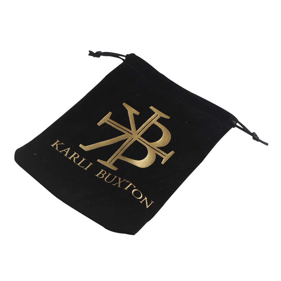 Black Jewelry Pouch with Logo