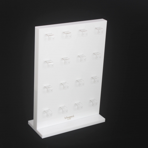 White Acrylic Earring Display Stands