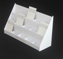 White Acrylic Earring Display Cards Stand