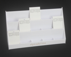 White Acrylic Earring Display Cards Stand