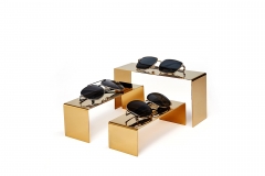 Three-Piece Gold Stand for Bag and Shoe Collection