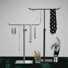 Organize Your Bags in Style with Our Silver Purse T-Bar Bag Display Stand