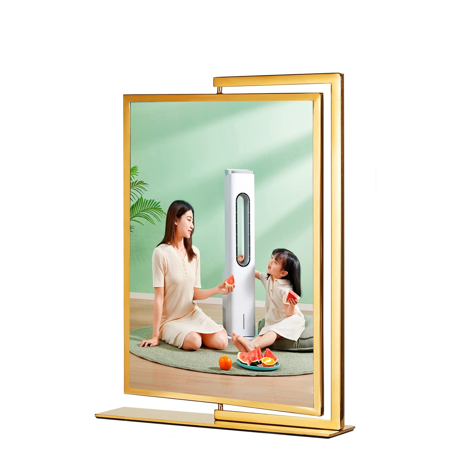 Golden Rotating Poster Stand